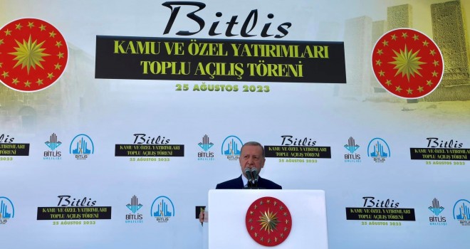 Cumhurbaşkanı Erdoğan, Bitlis’te Düzenlenen Toplu Açılış Programına Katıldı